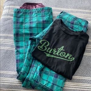 Bundle of Burton Tshirt and snow pants